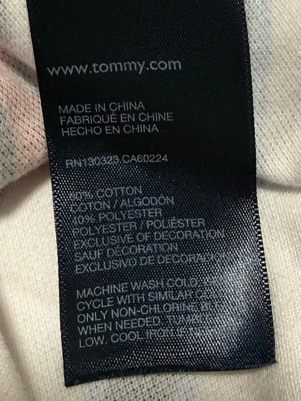 Tommy Hilfiger White Polo Dress with Red & Navy Stripes